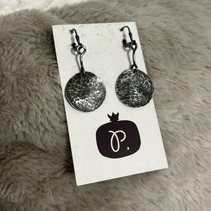 Hammered metal earrings